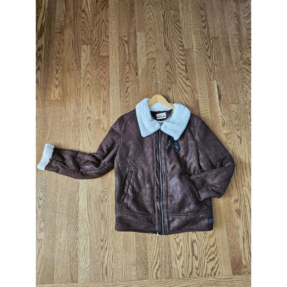 Brown Suede Faux Fur Jacket (Vintage Style) - Men's - Picture 4 of 6